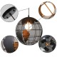 GLOBOSTAR® EARTH 01205 Vintage Κρεμαστό Φωτιστικό Οροφής με Ντουί 1 x E27 AC 220-240V IP20 - Μαύρο - Μ30 x Π30 x Υ30cm GLOBOSTAR® EARTH 01205 Vintage Κρεμαστό Φωτιστικό Οροφής με Ντουί 1 x E27 AC 220-240V IP20 - Μαύρο - Μ30 x Π30 x Υ30cm