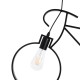 GLOBOSTAR® BIKE 01213 Vintage Κρεμαστό Φωτιστικό Οροφής με Ντουί 2 x E27 AC 220-240V IP20 - Μαύρο - Μ67 x Π3.5 x Υ41cm