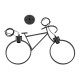 GLOBOSTAR® BIKE 01213 Vintage Κρεμαστό Φωτιστικό Οροφής με Ντουί 2 x E27 AC 220-240V IP20 - Μαύρο - Μ67 x Π3.5 x Υ41cm