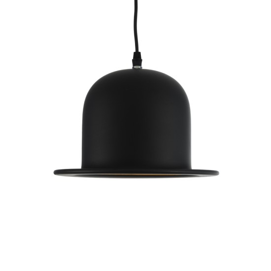 GLOBOSTAR® CHARLO 01214 Vintage Κρεμαστό Φωτιστικό Οροφής με Ντουί 1 x E27 AC 220-240V IP20 - Μαύρο & Χρυσό - Μ26 x Π26 x Υ16cm
