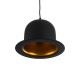 GLOBOSTAR® CHARLO 01214 Vintage Κρεμαστό Φωτιστικό Οροφής με Ντουί 1 x E27 AC 220-240V IP20 - Μαύρο & Χρυσό - Μ26 x Π26 x Υ16cm