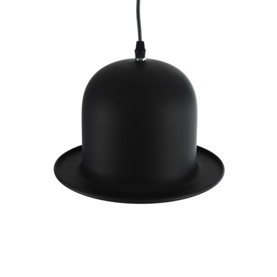 GLOBOSTAR® CHARLO 01214 Vintage Κρεμαστό Φωτιστικό Οροφής με Ντουί 1 x E27 AC 220-240V IP20 - Μαύρο & Χρυσό - Μ26 x Π26 x Υ16cm