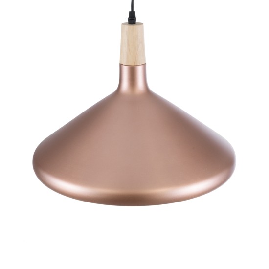 GLOBOSTAR® FELICITA 01223 Μοντέρνο Κρεμαστό Φωτιστικό Οροφής με Ντουί 1 x E27 AC 220-240V IP20 - Χάλκινο & Λευκό - Μ40 x Π40 x Υ30cm