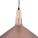 GLOBOSTAR® FELICITA 01223 Μοντέρνο Κρεμαστό Φωτιστικό Οροφής με Ντουί 1 x E27 AC 220-240V IP20 - Χάλκινο & Λευκό - Μ40 x Π40 x Υ30cm