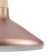 GLOBOSTAR® FELICITA 01223 Μοντέρνο Κρεμαστό Φωτιστικό Οροφής με Ντουί 1 x E27 AC 220-240V IP20 - Χάλκινο & Λευκό - Μ40 x Π40 x Υ30cm