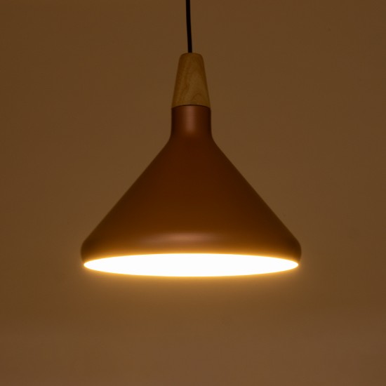GLOBOSTAR® FERCLA 01224 Μοντέρνο Κρεμαστό Φωτιστικό Οροφής με Ντουί 1 x E27 AC 220-240V IP20 - Χάλκινο & Λευκό - Μ27 x Π27 x Υ25cm GLOBOSTAR® FERCLA 01224 Μοντέρνο Κρεμαστό Φωτιστικό Οροφής με Ντουί 1 x E27 AC 220-240V IP20 - Χάλκινο & Λευκό - Μ27 x Π27 x Υ25cm