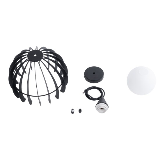 GLOBOSTAR® INGLEY 01226 Μοντέρνο Κρεμαστό Φωτιστικό Οροφής με Ντουί 1 x E27 AC 220-240V IP20 - Μαύρο & Λευκό - Μ26 x Π26 x Υ21cm GLOBOSTAR® INGLEY 01226 Μοντέρνο Κρεμαστό Φωτιστικό Οροφής με Ντουί 1 x E27 AC 220-240V IP20 - Μαύρο & Λευκό - Μ26 x Π26 x Υ21cm