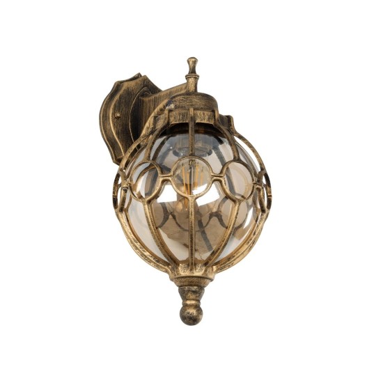 GLOBOSTAR® ETOILE 01227 Vintage Φωτιστικό Τοίχου - Απλίκα με Ντουί 1 x E27 AC 220-240V IP20 - Μπρούτζινο & Μελί - Μ19 x Π21 x Υ34cm GLOBOSTAR® ETOILE 01227 Vintage Φωτιστικό Τοίχου - Απλίκα με Ντουί 1 x E27 AC 220-240V IP20 - Μπρούτζινο & Μελί - Μ19 x Π21 x Υ34cm
