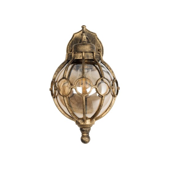 GLOBOSTAR® ETOILE 01227 Vintage Φωτιστικό Τοίχου - Απλίκα με Ντουί 1 x E27 AC 220-240V IP20 - Μπρούτζινο & Μελί - Μ19 x Π21 x Υ34cm GLOBOSTAR® ETOILE 01227 Vintage Φωτιστικό Τοίχου - Απλίκα με Ντουί 1 x E27 AC 220-240V IP20 - Μπρούτζινο & Μελί - Μ19 x Π21 x Υ34cm
