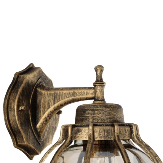 GLOBOSTAR® ETOILE 01227 Vintage Φωτιστικό Τοίχου - Απλίκα με Ντουί 1 x E27 AC 220-240V IP20 - Μπρούτζινο & Μελί - Μ19 x Π21 x Υ34cm GLOBOSTAR® ETOILE 01227 Vintage Φωτιστικό Τοίχου - Απλίκα με Ντουί 1 x E27 AC 220-240V IP20 - Μπρούτζινο & Μελί - Μ19 x Π21 x Υ34cm
