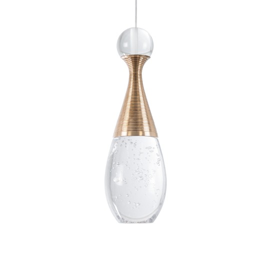GLOBOSTAR® JADORE 01232 Μοντέρνο Κρεμαστό Φωτιστικό Οροφής LED 5W 400lm 120° AC 220-240V IP20 Θερμό Λευκό 2700K - Lumileds SMD Chip - Χρυσό & Διάφανο - Μ8 x Π8 x Υ26cm - 2 Χρόνια Εγγύηση GLOBOSTAR® JADORE 01232 Μοντέρνο Κρεμαστό Φωτιστικό Οροφής LED 5W 400lm 120° AC 220-240V IP20 Θερμό Λευκό 2700K - Lumileds SMD Chip - Χρυσό & Διάφανο - Μ8 x Π8 x Υ26cm - 2 Χρόνια Εγγύηση