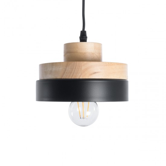 GLOBOSTAR® RUHIEL 01233 Μοντέρνο Κρεμαστό Φωτιστικό Οροφής με Ντουί 1 x E27 AC 220-240V IP20 - Μαύρο & Μπεζ - Μ18 x Π18 x Υ12cm GLOBOSTAR® RUHIEL 01233 Μοντέρνο Κρεμαστό Φωτιστικό Οροφής με Ντουί 1 x E27 AC 220-240V IP20 - Μαύρο & Μπεζ - Μ18 x Π18 x Υ12cm