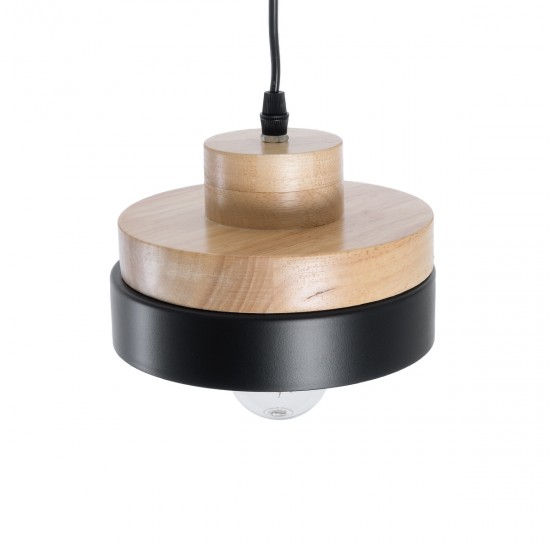 GLOBOSTAR® RUHIEL 01233 Μοντέρνο Κρεμαστό Φωτιστικό Οροφής με Ντουί 1 x E27 AC 220-240V IP20 - Μαύρο & Μπεζ - Μ18 x Π18 x Υ12cm GLOBOSTAR® RUHIEL 01233 Μοντέρνο Κρεμαστό Φωτιστικό Οροφής με Ντουί 1 x E27 AC 220-240V IP20 - Μαύρο & Μπεζ - Μ18 x Π18 x Υ12cm