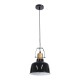GLOBOSTAR® DEVOTA 01235 Vintage Κρεμαστό Φωτιστικό Οροφής με Ντουί 1 x E27 AC 220-240V IP20 - Μαύρο & Χρυσό - Μ22 x Π22 x Υ30cm