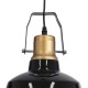 GLOBOSTAR® DEVOTA 01235 Vintage Κρεμαστό Φωτιστικό Οροφής με Ντουί 1 x E27 AC 220-240V IP20 - Μαύρο & Χρυσό - Μ22 x Π22 x Υ30cm