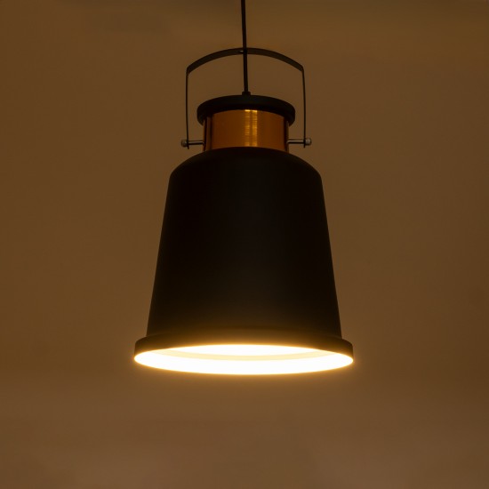 GLOBOSTAR® NUNZIATA 01236 Vintage Κρεμαστό Φωτιστικό Οροφής με Ντουί 1 x E27 AC 220-240V IP20 - Μαύρο & Χρυσό - Μ26 x Π26 x Υ40cm GLOBOSTAR® NUNZIATA 01236 Vintage Κρεμαστό Φωτιστικό Οροφής με Ντουί 1 x E27 AC 220-240V IP20 - Μαύρο & Χρυσό - Μ26 x Π26 x Υ40cm