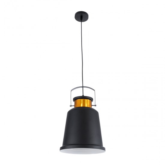 GLOBOSTAR® NUNZIATA 01236 Vintage Κρεμαστό Φωτιστικό Οροφής με Ντουί 1 x E27 AC 220-240V IP20 - Μαύρο & Χρυσό - Μ26 x Π26 x Υ40cm GLOBOSTAR® NUNZIATA 01236 Vintage Κρεμαστό Φωτιστικό Οροφής με Ντουί 1 x E27 AC 220-240V IP20 - Μαύρο & Χρυσό - Μ26 x Π26 x Υ40cm