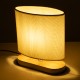 GLOBOSTAR® CHIARA 01241 Boho Επιτραπέζιο Φωτιστικό Πορτατίφ με Ντουί 1 x E27 AC 220-240V IP20 - Μπεζ - Μ25 x Π12 x Υ26cm