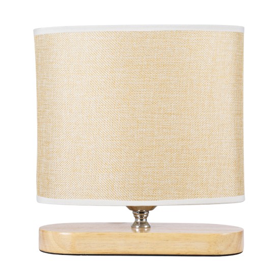 GLOBOSTAR® CHIARA 01241 Boho Επιτραπέζιο Φωτιστικό Πορτατίφ με Ντουί 1 x E27 AC 220-240V IP20 - Μπεζ - Μ25 x Π12 x Υ26cm