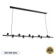 GLOBOSTAR® ALFREDA 01242 Μοντέρνο Κρεμαστό Φωτιστικό Οροφής με Ντουί 10 x E27 AC 220-240V IP20 - Μαύρο - Μ140 x Π18 x Υ7cm GLOBOSTAR® ALFREDA 01242 Μοντέρνο Κρεμαστό Φωτιστικό Οροφής με Ντουί 10 x E27 AC 220-240V IP20 - Μαύρο - Μ140 x Π18 x Υ7cm