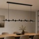 GLOBOSTAR® ALFREDA 01242 Μοντέρνο Κρεμαστό Φωτιστικό Οροφής με Ντουί 10 x E27 AC 220-240V IP20 - Μαύρο - Μ140 x Π18 x Υ7cm GLOBOSTAR® ALFREDA 01242 Μοντέρνο Κρεμαστό Φωτιστικό Οροφής με Ντουί 10 x E27 AC 220-240V IP20 - Μαύρο - Μ140 x Π18 x Υ7cm