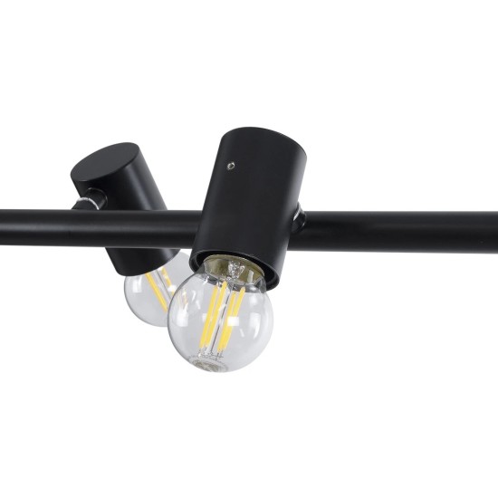 GLOBOSTAR® ALFREDA 01242 Μοντέρνο Κρεμαστό Φωτιστικό Οροφής με Ντουί 10 x E27 AC 220-240V IP20 - Μαύρο - Μ140 x Π18 x Υ7cm GLOBOSTAR® ALFREDA 01242 Μοντέρνο Κρεμαστό Φωτιστικό Οροφής με Ντουί 10 x E27 AC 220-240V IP20 - Μαύρο - Μ140 x Π18 x Υ7cm