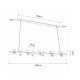 GLOBOSTAR® ALFREDA 01242 Μοντέρνο Κρεμαστό Φωτιστικό Οροφής με Ντουί 10 x E27 AC 220-240V IP20 - Μαύρο - Μ140 x Π18 x Υ7cm GLOBOSTAR® ALFREDA 01242 Μοντέρνο Κρεμαστό Φωτιστικό Οροφής με Ντουί 10 x E27 AC 220-240V IP20 - Μαύρο - Μ140 x Π18 x Υ7cm