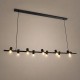 GLOBOSTAR® ALFREDA 01242 Μοντέρνο Κρεμαστό Φωτιστικό Οροφής με Ντουί 10 x E27 AC 220-240V IP20 - Μαύρο - Μ140 x Π18 x Υ7cm GLOBOSTAR® ALFREDA 01242 Μοντέρνο Κρεμαστό Φωτιστικό Οροφής με Ντουί 10 x E27 AC 220-240V IP20 - Μαύρο - Μ140 x Π18 x Υ7cm