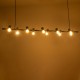 GLOBOSTAR® ALFREDA 01242 Μοντέρνο Κρεμαστό Φωτιστικό Οροφής με Ντουί 10 x E27 AC 220-240V IP20 - Μαύρο - Μ140 x Π18 x Υ7cm GLOBOSTAR® ALFREDA 01242 Μοντέρνο Κρεμαστό Φωτιστικό Οροφής με Ντουί 10 x E27 AC 220-240V IP20 - Μαύρο - Μ140 x Π18 x Υ7cm