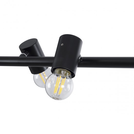 GLOBOSTAR® ALFREDA 01242 Μοντέρνο Κρεμαστό Φωτιστικό Οροφής με Ντουί 10 x E27 AC 220-240V IP20 - Μαύρο - Μ140 x Π18 x Υ7cm GLOBOSTAR® ALFREDA 01242 Μοντέρνο Κρεμαστό Φωτιστικό Οροφής με Ντουί 10 x E27 AC 220-240V IP20 - Μαύρο - Μ140 x Π18 x Υ7cm