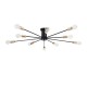 GLOBOSTAR® OLINDA 01244 Μοντέρνο Φωτιστικό Οροφής με Ντουί 10 x E27 AC 220-240V IP20 - Μαύρο & Χρυσό - Μ102 x Π102 x Υ17cm