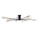 GLOBOSTAR® OLINDA 01244 Μοντέρνο Φωτιστικό Οροφής με Ντουί 10 x E27 AC 220-240V IP20 - Μαύρο & Χρυσό - Μ102 x Π102 x Υ17cm