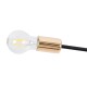 GLOBOSTAR® OLINDA 01244 Μοντέρνο Φωτιστικό Οροφής με Ντουί 10 x E27 AC 220-240V IP20 - Μαύρο & Χρυσό - Μ102 x Π102 x Υ17cm