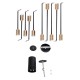 GLOBOSTAR® OLINDA 01244 Μοντέρνο Φωτιστικό Οροφής με Ντουί 10 x E27 AC 220-240V IP20 - Μαύρο & Χρυσό - Μ102 x Π102 x Υ17cm