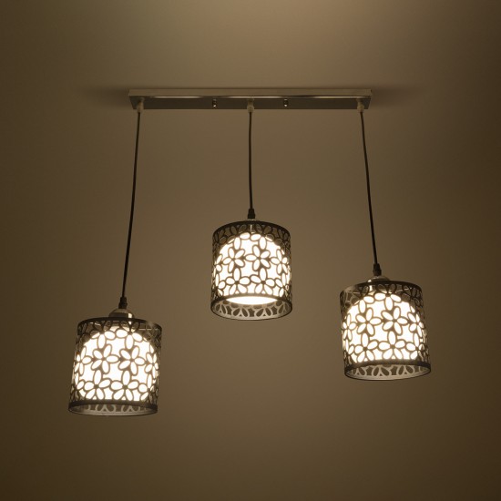 GLOBOSTAR® RAINELDA 01247 Μοντέρνο Κρεμαστό Φωτιστικό Οροφής με Ντουί 3 x E27 AC 220-240V IP20 - Μαύρο & Λευκό - Μ60 x Π15 x Υ19cm GLOBOSTAR® RAINELDA 01247 Μοντέρνο Κρεμαστό Φωτιστικό Οροφής με Ντουί 3 x E27 AC 220-240V IP20 - Μαύρο & Λευκό - Μ60 x Π15 x Υ19cm