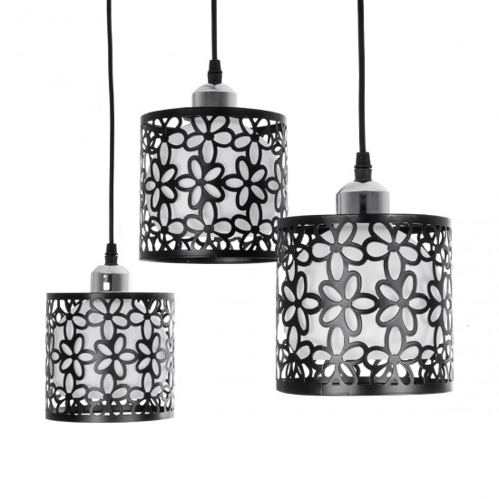 GLOBOSTAR® RAINELDA 01247 Μοντέρνο Κρεμαστό Φωτιστικό Οροφής με Ντουί 3 x E27 AC 220-240V IP20 - Μαύρο & Λευκό - Μ60 x Π15 x Υ19cm GLOBOSTAR® RAINELDA 01247 Μοντέρνο Κρεμαστό Φωτιστικό Οροφής με Ντουί 3 x E27 AC 220-240V IP20 - Μαύρο & Λευκό - Μ60 x Π15 x Υ19cm