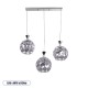 GLOBOSTAR® BOUQUET 01249 Μοντέρνο Κρεμαστό Φωτιστικό Οροφής με Ντουί 3 x E27 AC 220-240V IP20 - Ασημί & Μωβ - Μ66 x Π18 x Υ24cm GLOBOSTAR® BOUQUET 01249 Μοντέρνο Κρεμαστό Φωτιστικό Οροφής με Ντουί 3 x E27 AC 220-240V IP20 - Ασημί & Μωβ - Μ66 x Π18 x Υ24cm