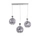 GLOBOSTAR® BOUQUET 01249 Μοντέρνο Κρεμαστό Φωτιστικό Οροφής με Ντουί 3 x E27 AC 220-240V IP20 - Ασημί & Μωβ - Μ66 x Π18 x Υ24cm GLOBOSTAR® BOUQUET 01249 Μοντέρνο Κρεμαστό Φωτιστικό Οροφής με Ντουί 3 x E27 AC 220-240V IP20 - Ασημί & Μωβ - Μ66 x Π18 x Υ24cm