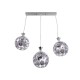 GLOBOSTAR® BOUQUET 01249 Μοντέρνο Κρεμαστό Φωτιστικό Οροφής με Ντουί 3 x E27 AC 220-240V IP20 - Ασημί & Μωβ - Μ66 x Π18 x Υ24cm GLOBOSTAR® BOUQUET 01249 Μοντέρνο Κρεμαστό Φωτιστικό Οροφής με Ντουί 3 x E27 AC 220-240V IP20 - Ασημί & Μωβ - Μ66 x Π18 x Υ24cm