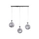 GLOBOSTAR® BOUQUET 01249 Μοντέρνο Κρεμαστό Φωτιστικό Οροφής με Ντουί 3 x E27 AC 220-240V IP20 - Ασημί & Μωβ - Μ66 x Π18 x Υ24cm GLOBOSTAR® BOUQUET 01249 Μοντέρνο Κρεμαστό Φωτιστικό Οροφής με Ντουί 3 x E27 AC 220-240V IP20 - Ασημί & Μωβ - Μ66 x Π18 x Υ24cm