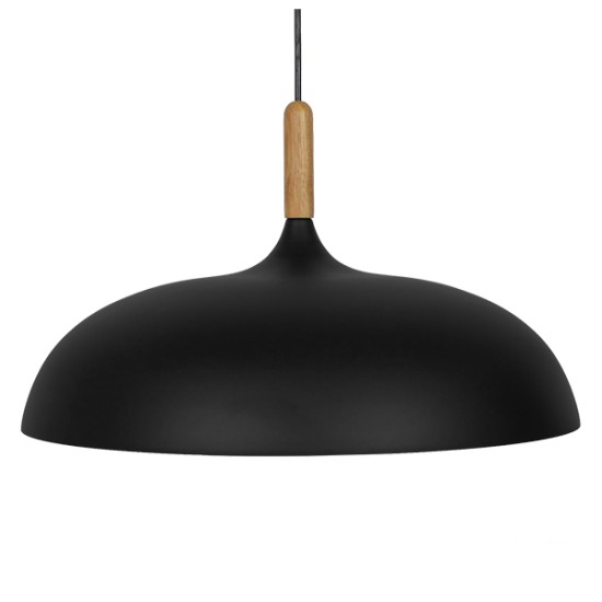 GLOBOSTAR® VALLETE 01258 Μοντέρνο Κρεμαστό Φωτιστικό Οροφής με Ντουί 1 x E27 AC 220-240V IP20 - Μαύρο & Μπεζ - Μ45 x Π45 x Υ27cm
