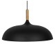 GLOBOSTAR® VALLETE 01258 Μοντέρνο Κρεμαστό Φωτιστικό Οροφής με Ντουί 1 x E27 AC 220-240V IP20 - Μαύρο & Μπεζ - Μ45 x Π45 x Υ27cm
