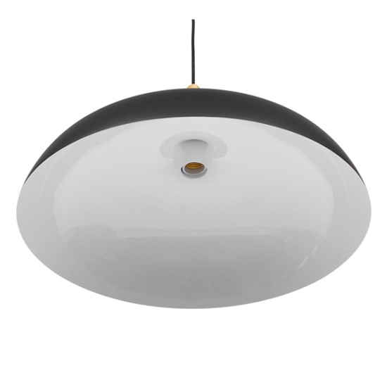 GLOBOSTAR® VALLETE 01258 Μοντέρνο Κρεμαστό Φωτιστικό Οροφής με Ντουί 1 x E27 AC 220-240V IP20 - Μαύρο & Μπεζ - Μ45 x Π45 x Υ27cm