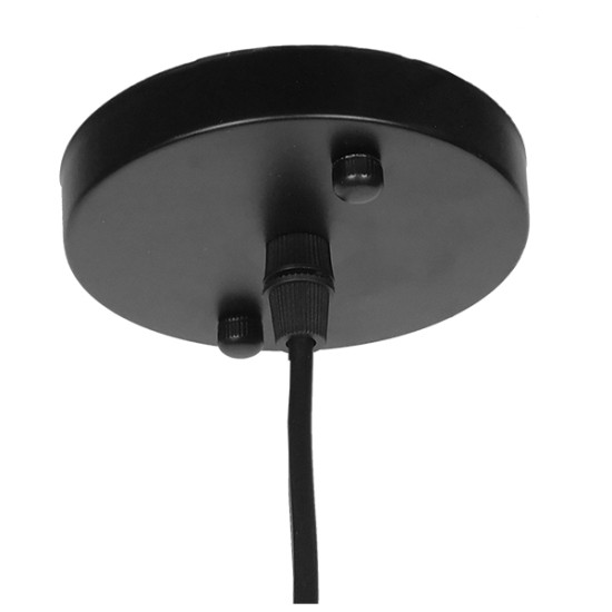 GLOBOSTAR® VALLETE 01258 Μοντέρνο Κρεμαστό Φωτιστικό Οροφής με Ντουί 1 x E27 AC 220-240V IP20 - Μαύρο & Μπεζ - Μ45 x Π45 x Υ27cm