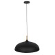 GLOBOSTAR® VALLETE 01259 Μοντέρνο Κρεμαστό Φωτιστικό Οροφής με Ντουί 1 x E27 AC 220-240V IP20 - Μαύρο & Μπεζ - Μ60 x Π60 x Υ35cm