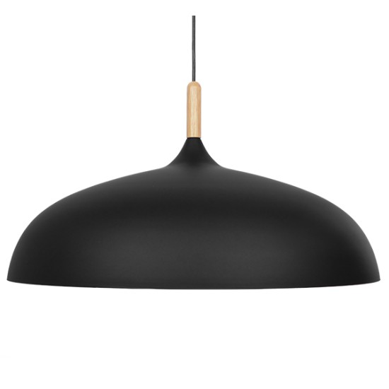 GLOBOSTAR® VALLETE 01259 Μοντέρνο Κρεμαστό Φωτιστικό Οροφής με Ντουί 1 x E27 AC 220-240V IP20 - Μαύρο & Μπεζ - Μ60 x Π60 x Υ35cm