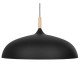 GLOBOSTAR® VALLETE 01259 Μοντέρνο Κρεμαστό Φωτιστικό Οροφής με Ντουί 1 x E27 AC 220-240V IP20 - Μαύρο & Μπεζ - Μ60 x Π60 x Υ35cm