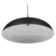 GLOBOSTAR® VALLETE 01259 Μοντέρνο Κρεμαστό Φωτιστικό Οροφής με Ντουί 1 x E27 AC 220-240V IP20 - Μαύρο & Μπεζ - Μ60 x Π60 x Υ35cm