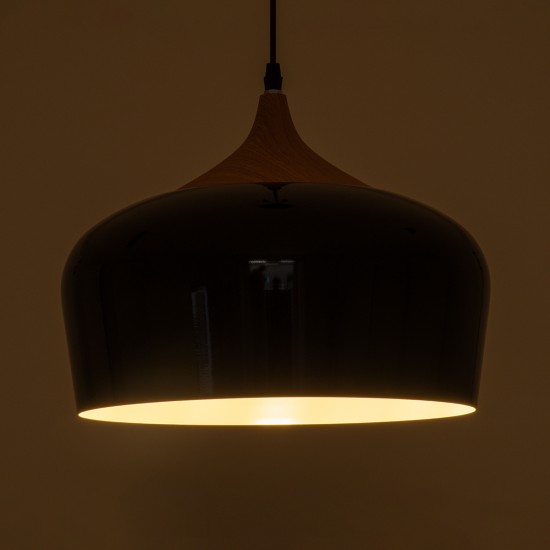 GLOBOSTAR® VILI 01261 Μοντέρνο Κρεμαστό Φωτιστικό Οροφής με Ντουί 1 x E27 AC 220-240V IP20 - Μαύρο & Μπεζ - Μ35 x Π35 x Υ27cm GLOBOSTAR® VILI 01261 Μοντέρνο Κρεμαστό Φωτιστικό Οροφής με Ντουί 1 x E27 AC 220-240V IP20 - Μαύρο & Μπεζ - Μ35 x Π35 x Υ27cm