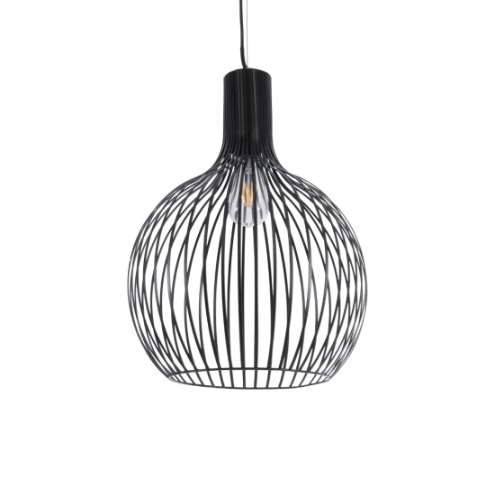 GLOBOSTAR® SCANDI 01266 Μοντέρνο Κρεμαστό Φωτιστικό Οροφής με Ντουί 1 x E27 AC 220-240V IP20 - Μαύρο - Μ38 x Π38 x Υ50cm GLOBOSTAR® SCANDI 01266 Μοντέρνο Κρεμαστό Φωτιστικό Οροφής με Ντουί 1 x E27 AC 220-240V IP20 - Μαύρο - Μ38 x Π38 x Υ50cm